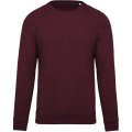 Heren Sweater Kariban BIO raglanmouwen Wine Heather